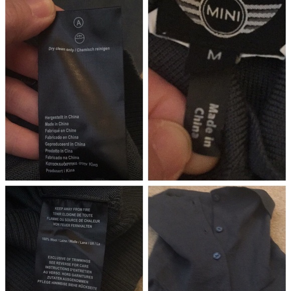 MINI Cardigan Sweater. 100% wool. Size Medium - Picture 6 of 7